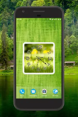 Greenery Clock Live Wallpaper android App screenshot 0