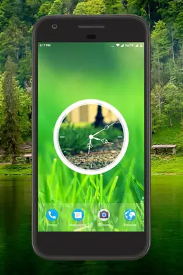 Greenery Clock Live Wallpaper android App screenshot 1